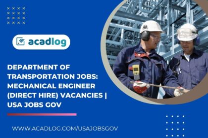 Department of Transportation Jobs: Mechanical Engineer (Direct Hire) Vacancies | USA Jobs Gov